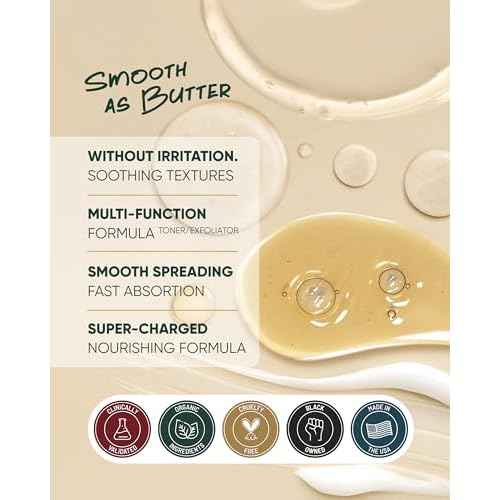 Buttah Skin Supreme Kit for Melanin Rich Skin | CocoShea Revitalizing Cream 2 oz | Vitamin C Serum 1 oz | Cleanser 3.4 oz | Rosewater Toner 3.4 oz | Black Owned Skincare