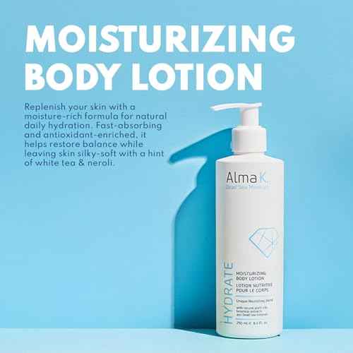 Alma K Moisturizing Body Lotion - Infused with Dead Sea Minerals - Vitamin E - Hydrating Body Lotion for Women - Body Lotion for Dry Skin - 8.4 oz