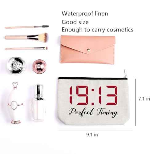 LONGXIN Greek Sorority Gift Paraphernalia Gifts for Women Make up Bag Delta Cosmetic Bag Sorority Gift Makeup Zipper Pouch Bag