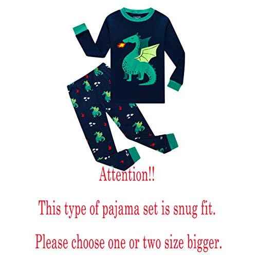 Family Feeling Kids & Toddler Boys Pajamas 2 Piece Pjs Set 100% Cotton Sleepwear
