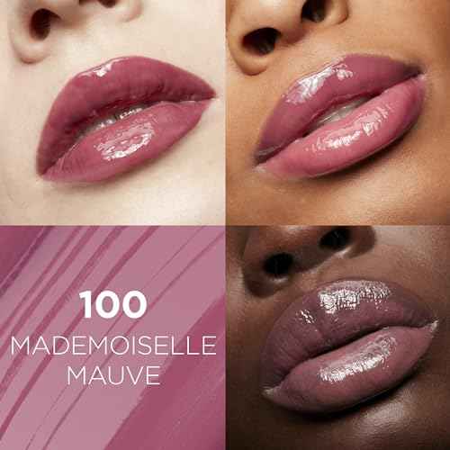 L'Oreal Paris Glow Paradise Hydrating Tinted Lip Balm-in-Gloss with Pomegranate Extract & Hyaluronic Acid, Ultra-Gentle, Non-Sticky Formula, Mademoiselle Mauve, 0.23 fl oz