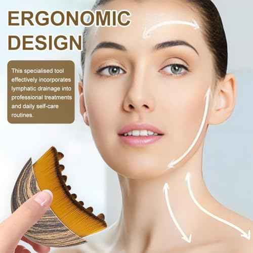 New Lymphatic Contour Face Brush, Dry Brushing Face Brush, Lymphatic Drainage Massager for Face, Chin & Jawline Sculpting, Ergonomically Designed to Fit The Skin Precisely and Relieve Fatigue (2PCS)
