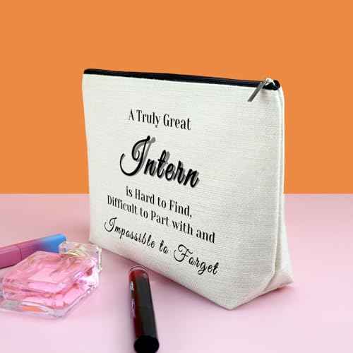 Intern Gift Coworker Leaving Gift for Women Intern Makeup Bag Thank You Appreciation Gift for Employee Cosmetic Bag Nurse Practitioner Gift Travel Pouch Christmas Thanksgiving Gift