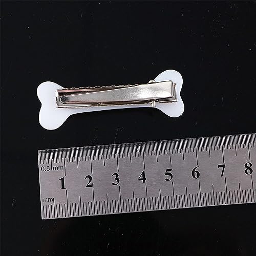 4 Pcs Dog Bone Hair Clips Black/White Hairpins Halloween Christmas Decorative Hair Clips Cosplay Costume Hair Accessories for Women Girls