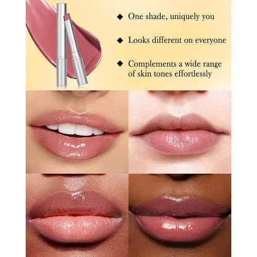Tinted Lip Balm-2Pcs Pink Color Honey Hydrating Lip Tint Moisturizer,Shiny Honey Lip Care Balm for Dry Lip, Moisturizing Sheer Lip Gloss Lip Treatment,Thanksgiving Lip Makeup Gift for Women Girl