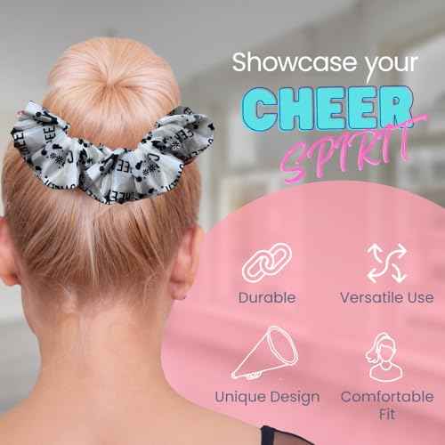 Infinity Collection - Cheer Scrunchie Set - Cheer Girl Hair Accessories, Elastics for Cheerleaders & Teams, Giftable Premium Quality - 2 Pcs