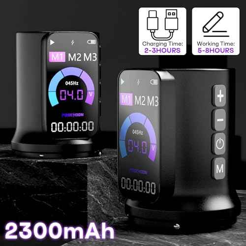 Poseidon Tattoo Gun Kit 7 Strokes Length Tattoo Machine Kit with 2pcs 2300mAh Battery 20pcs Tattoo Cartridge Needles 11pcs Inks Complete Tattoo Pen Kit Supply for Beginner and Artist
