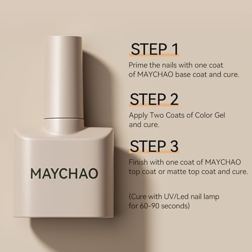 MAYCHAO Jelly Grey Gel Nail Polish 1Pc Nail Polish 15ML Soak Off UV LED Nail Gel Polish Nail Art Starter Manicure Salon DIY at Home, 0.5 OZ