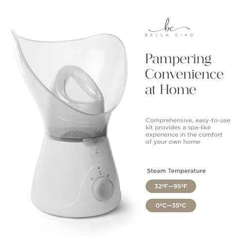 Bella Ciao 11-Piece Gentle Face Steamer Set with 2 Settings, At-Home Facial Spa Kit with Accessories, Facial Essentials, Includes Cleansing Brush and Blackhead-Remover Tools for Deep Pore Cleaning