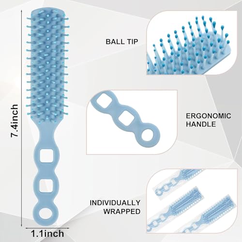 Bulk Hair Brushes for Homeless, 200 Pieces Hair Brush Bulk for Curly Wavy Hair Blow Drying Styling Detangling Suitable for Shelter, Hotel(Colorful)