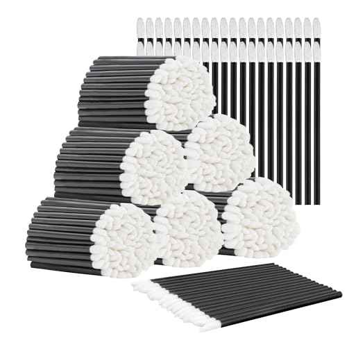 COCIDE 700Pcs Disposable Lip Brush? Lip Applicators Makeup Applicators Lipstick Brush Makeup Brushes & Tools Lip Wands Makeup Artist Kit Essentials Beauty Tools (Black, 700Pcs)