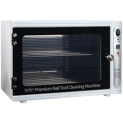 ForPro Professional Collection Premium Nail Tool Cleaning Machine, Large 9L Capacity, Sanitizes Towels & Implements, 10.3" H x 15" W x 8.5" D