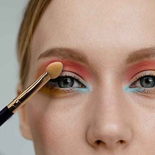 Makeup Brushes Set for Women Professional,UorPoto 10Pcs Sponge Eyeshadow Brush Sets Applicator Double Sided reusable