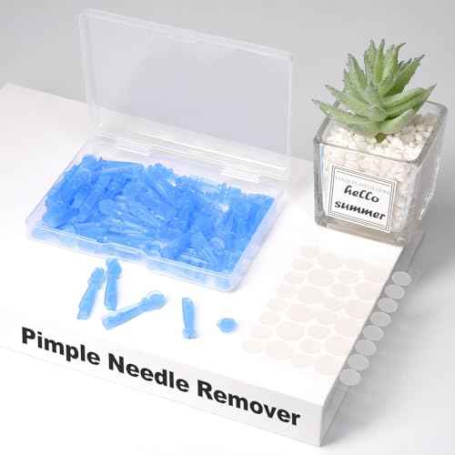 Sterile Pimple Needles, 50 Pcs Disposable Acne Needles and 72 Dots Acne Pimple Stickers - Effective Blemish & Blackhead Removal Tools for Clear Skin