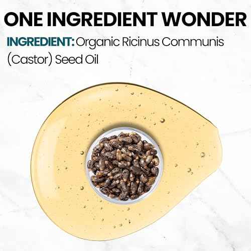 Florisan Organic Castor Oil 16oz Glass Bottle, Cold Pressed, Hexane-Free, Non-GMO, 100% Pure Castor Oil for Hair Growth, Skin, Lashes, Eyebrows, EWG Verified & USDA Organic Certified