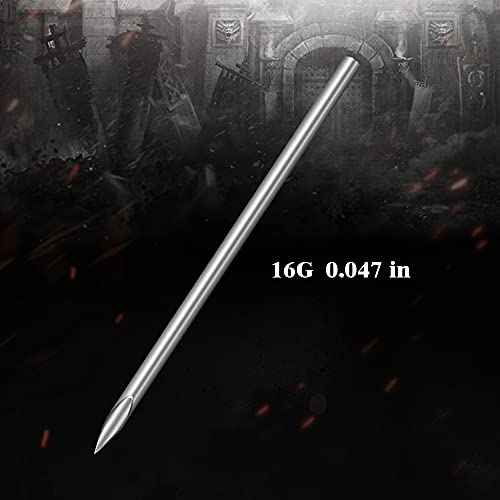 Piercing Needles - LQ 100Pcs 16G Body Piercing Needles Disposable Professional Piercing Needles for Body Ear Navel Nose Lip Nipple (16G 100PC)