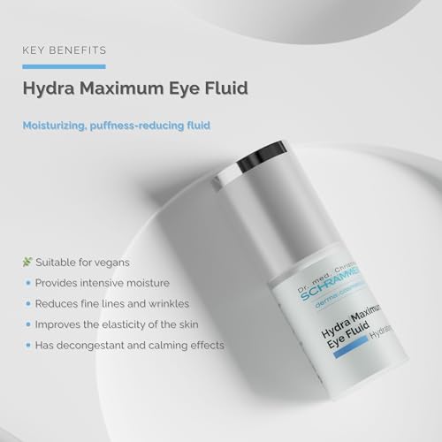 Hydra Maximum Eye Fluid (0.5 fl oz) - Reduces Fine Lines, Wrinkles & Dark Circles ? Under Eye Treatment - Hyaluronic Acid - Eye Care - Dr. Schrammek