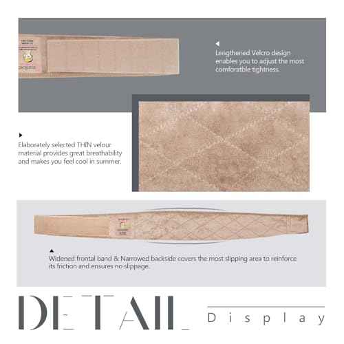 Dreamlover Wig Grip Bands, Headband for Keeping Wigs in Place, Tan, 2 Pieces