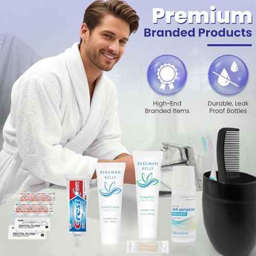 Trektote Travel Toiletry Kit For Men And Women ? 13 Piece Set of Travel Size Toiletries, TSA Compliant, Travel Essentials, Includes Shampoo And Conditioner, Body Wash, Oral Care, Toiletry Bag & More