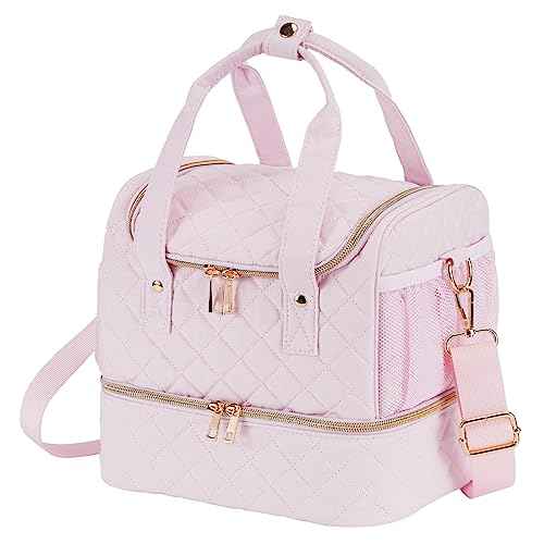 Nail Polish Organizer Case Fits Nail Lamp and 30 Bottles,Nail Organizers and Storage for Nail Tech Travel,Pretty Nail Polish Storage Bag Fits Nail Kit & Manicure Tools (Patented)