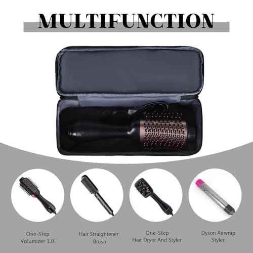 Double-Layer Travel Carrying Case Compatible with Revlon One-Step Hair Dryer Brush/Volumizer/Styler/Shark FlexStyle Attachment Portable Storage Organizer Bag Hair Tools Travel Bag