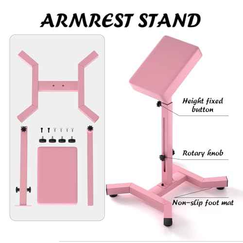 Large Tattoo Armrest Stand with Hydraulically Adjustable Height for Professional Tattoo Artists