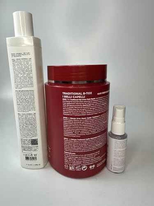 I Belli Capelli Ravenna B-tox Hair Smoothing Treatment with Deep Cleansing Shampoo and Repair Oil – Complete Straightening System for All Hair Types