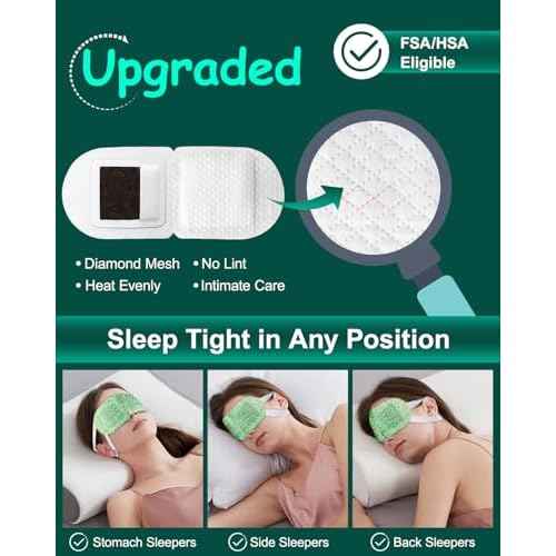 16 Packs Steam Eye Masks for Dry Eyes, Self Heating Warm Compress for Eyes Fatigue & Puffiness Relief, Disposable Heated Eye Mask Travel Essentials, Spa Relaxation Set for Women Christmas, Unscented