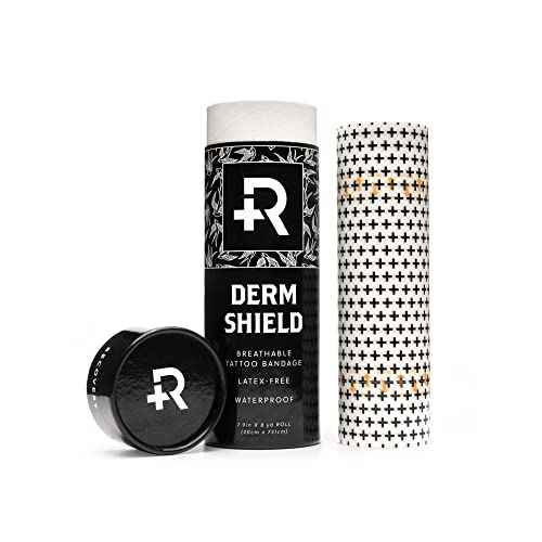 Recovery Aftercare Derm Shield Tattoo Cover Up Patch - Latex-Free & Waterproof Tattoo Aftercare Bandage - Transparent Matte Film - Breathable & Flexible - Promotes Healing & Skin Renewal (7.9" x 8?yd)
