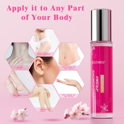 Pheromone Perfume for Women,Fragrance Pheromone Cologne Attract Men, Long Lasting Women's Perfume, Roller Ball Design, Portable and Fruity