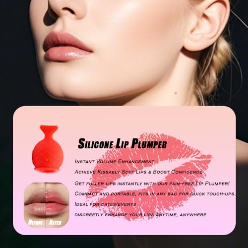Fish Lip Plumper Fish-Shaped Lip Suction Device,Long-Lasting Lip Enhancer Tool for Instant Volume, Reusable Silicone Lip Plumper,Perfect for Lip Care & Sexy Lip Accent for Women