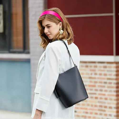 1.6 Inch Wide Silk Satin Headband for Women Girl Teen, Solid Plain DIY Hair Accessories Holiday Gifts (Hot Pink)