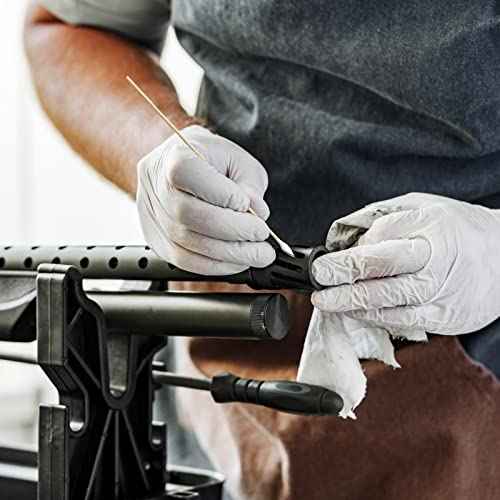 500 PCS 6-Inch Precision Gun Cleaning Swabs with Storage Case - Lint-Free Bamboo-Handle Long Cotton Swabs for Gun Cleaning, Makeup & Electronics