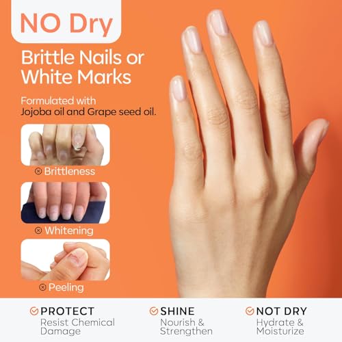 modelones Acetone Nail Polish Remover, Gel Nail Polish Remover Easy Peel, Nail Glue Remover Natural Formula for Nail Moisturizing & Care, Acrylic Dip Powder Nails Remover for Home Salon(8 FL.Oz.)