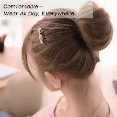 4-Piece Small French Combs for Fine Hair - Decorative Side Combs for Women Fine Thin Hair