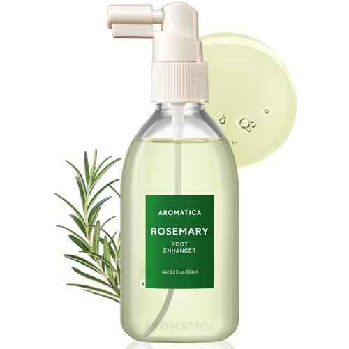 AROMATICA Root Enhancer Rosemary Water Spray for Hair Growth ? Korean Hair Care Oil for Scalp Detox ? Flaky & Itchy & Dry Scalp Treatment ? Free from Sulfate, Silicone, and Paraben (3.38oz)