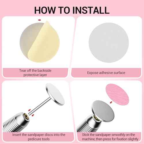 MelodySusie 60 Pcs Replacement Sandpaper Discs with 25mm Metal Nail Drill Bit, 80 Coarse 120 Medium 180 Fine Grit for Electric Foot File Callus Remover Tool or Polishing Craft