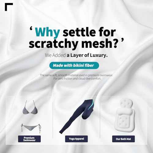 Bath Pillows for Tub, Skin Friendly Bathtub Cushion for Head and Neck with Soft 5D Mesh Fabric and 54 Non-Slip Suction Cups, Relaxing Tub Shower Accessories Spa Gifts