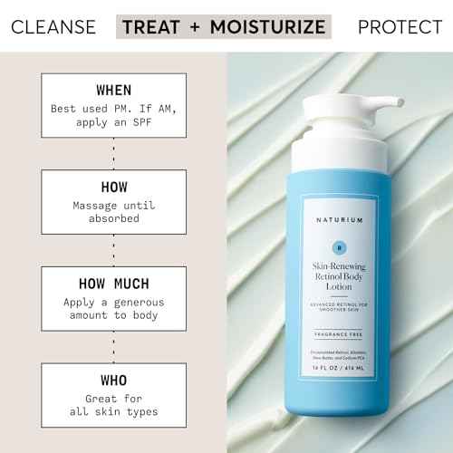 Naturium Skin-Renewing Retinol Body Lotion Jumbo, Advanced Firming Anti-Aging Skin Care, with Encapsulated Retinol & Shea Butter, 14 oz