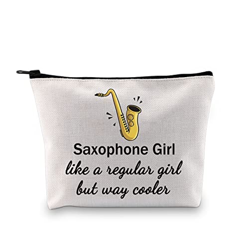 GJTIM Saxophonist Gift Saxophone Player Gift Travel Makeup Bag for Saxophone Lovers (Saxophone Bag)