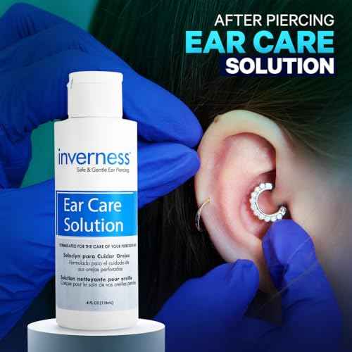 INVERNESS After Piercing Ear Care Solution 4 Oz 2-Pack ? Gentle Piercing Care For Newly Pierced Ears