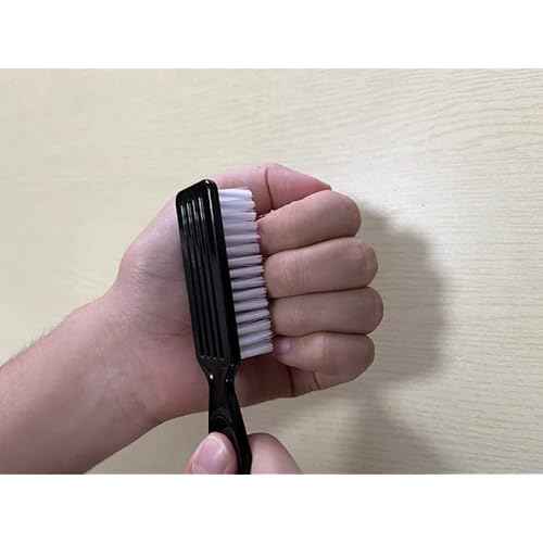6Pcs Handle Grip Nail Brush, Hand Fingernail Cleaner Brush Manicure Tools Scrub Cleaning Brushes for Toes and Nails (Black)