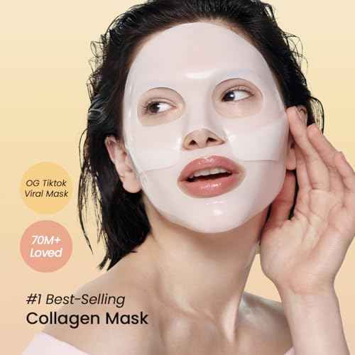 BIODANCE Bio-Collagen Real Deep Mask, Hydrating Overnight Hydrogel Mask, Pore Minimizing, Elasticity, Plumping Improvement, Korean Skincare, Stocking Stuffers for Teen Girls | 1.19oz(34g) x 4ea