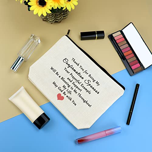 Sponsor Gift Makeup Bag Confirmation Sponsor Gifts for Women Sponsor Thank You Gift Appreciation Gifts Cosmetic Bag AA Sponsor Gift NA Addiction Recovery Gift Birthday Thanksgiving Gift for Sponsor