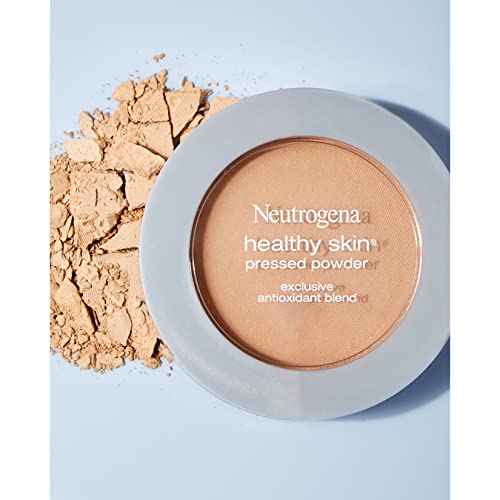 Neutrogena Healthy Skin Pressed Makeup Powder Compact with Antioxidants & Pro Vitamin B5, Evens Tone, Minimizes Shine & Conditions, Light 20,.34 oz