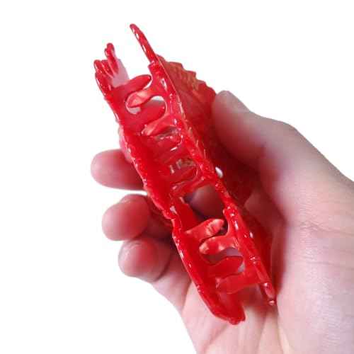 Dragon Hair Clip,Acetate Hair Claw,Small Hair Clips for Women,Red