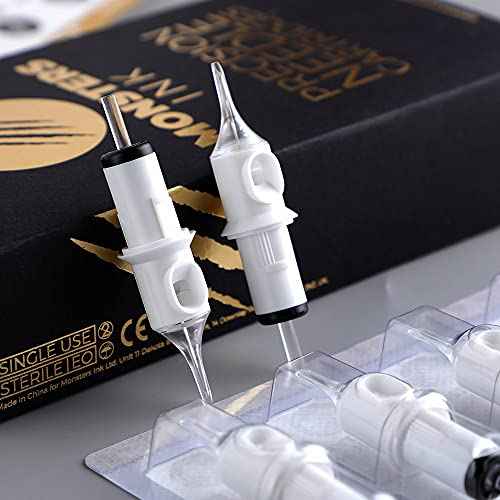Monsters Ink Round Shader Tattoo Needles Cartridge for Tattoo Machine, 20 pcs (11 Round Shader 0.30mm)