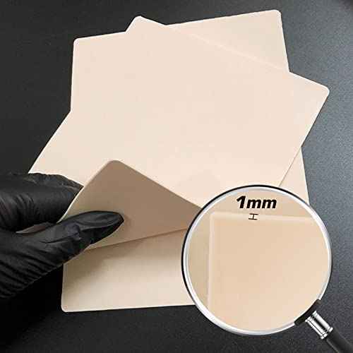 5Pcs Blank Tattoo Skin Practice - Narkysus 7.5"x5.5" Double Sides Tattoo Fake Skin Microblading Skin Practice Tattoo Skin Pads for Beginners Tattoo Artists