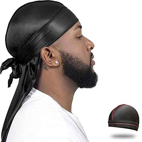 ForceWave Silky Durag for Men Wave Cap Satin Dorag for Men Women 360 Wave