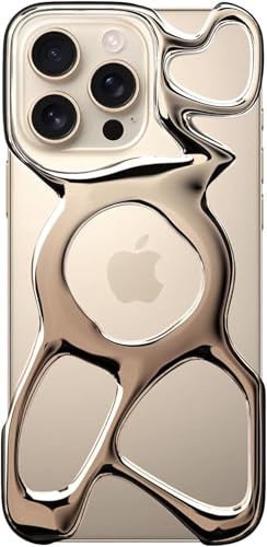 Angry miao Emptiness Phone Case for iPhone 16 Pro Max (Only),MagSafe Compatible 22g Lightweight,Heat Dissipating Ample Protection,(Desert Gold)